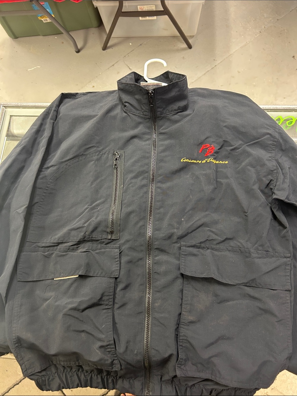 Men's Black Windbreaker Jacket
